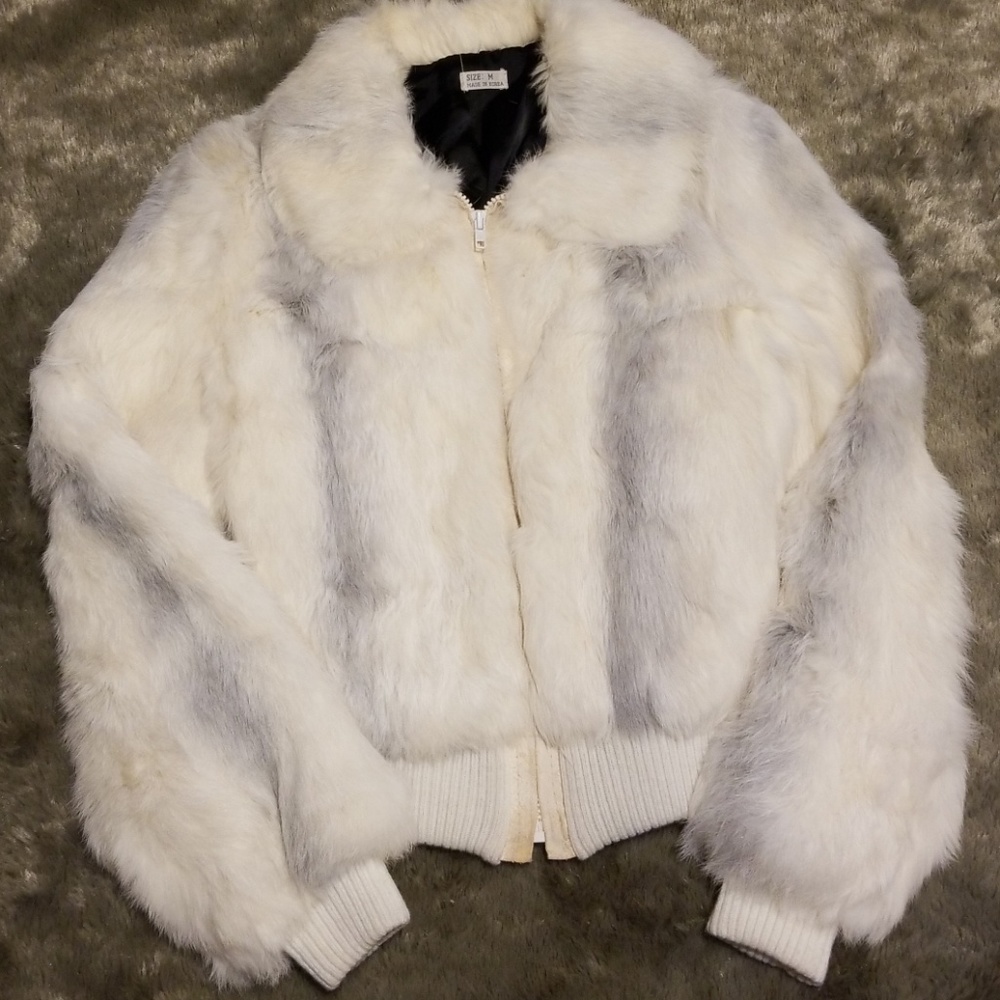 100 Percent Authentic Vintage Rabbit Fur Jacket